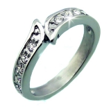 Krásny prsteň s kamienkami Wave ny4314 chirurgická oceľ veľ.54