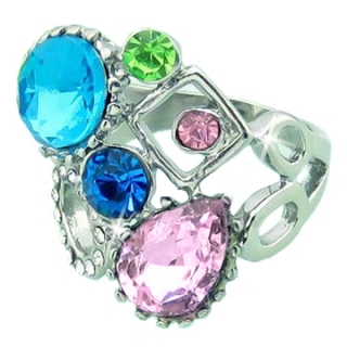 Kamienkový prsteň color crystals I. ny4285 chirurgická oceľ veľ.56