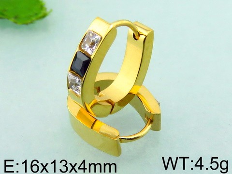 Náušnice ovál gold ny4788 chirurgická oceľ