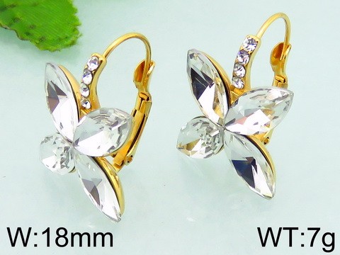Luxusné náušnice gold ny4790 chirurgická oceľ