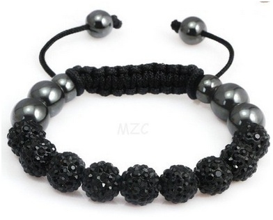 Shamballa náramok Black st393 bižutéria