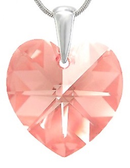Prívesok Heart Light Rose Swarovski Elements sw094 striebro 925 0,25g