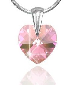 Prívesok Heart Rose Swarovski Elements sw101 striebro 925 0,25g